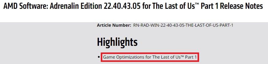 The Last Of Us Part 1, OPTIMIZATION GUIDE